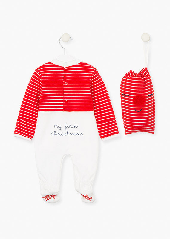 Boxpak  - first christmas met geschenkzak - rood/wit- Losan