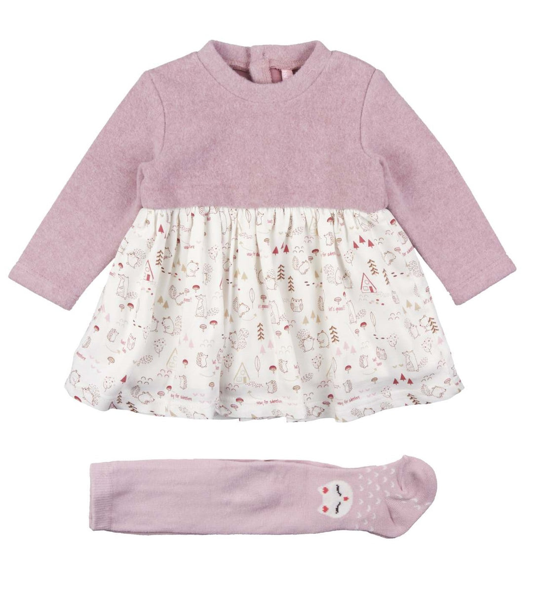 02W-8031AL losan, roze woodland jurk met maillot