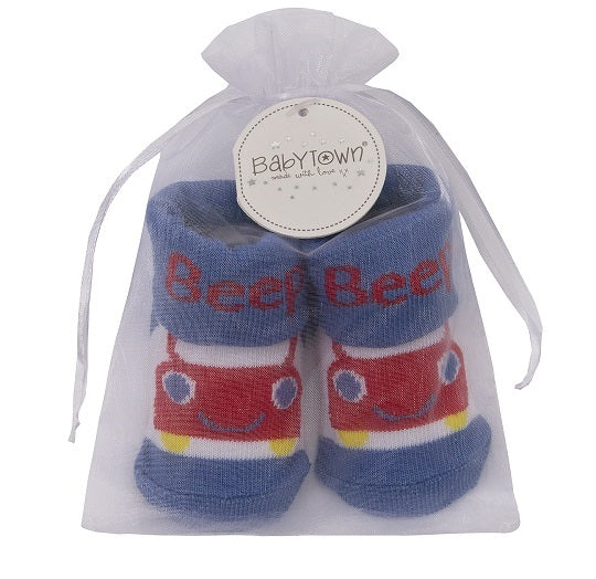 babytown sokjes auto blauw wit rood  10C155