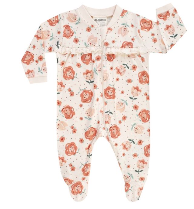 jacky, baby boxak midsummer blowm zalmroze, playsuit meisje, 3211260