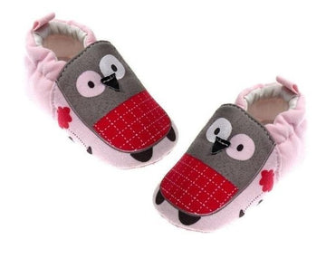 B2080 soft touch slofjes schoentjes roze uil