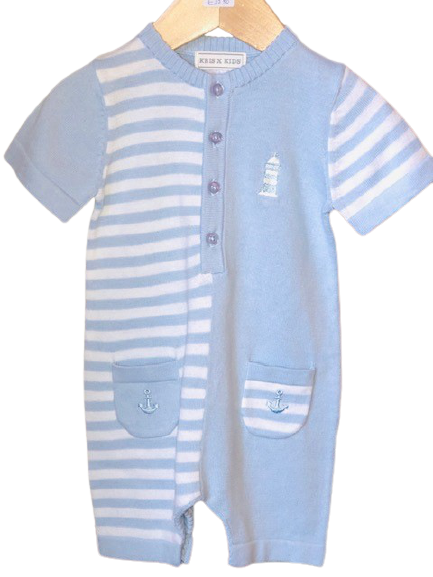 kris x kids knit gebried jumpsuit boxpak nautisch blauw wit gestreept 1050A