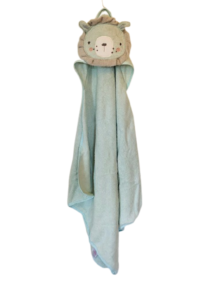 N15361 badcape, rock a bye baby, leeuw groen grijs