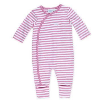 boxpak omslagvoet roze stripe feetje playsuit, 507077