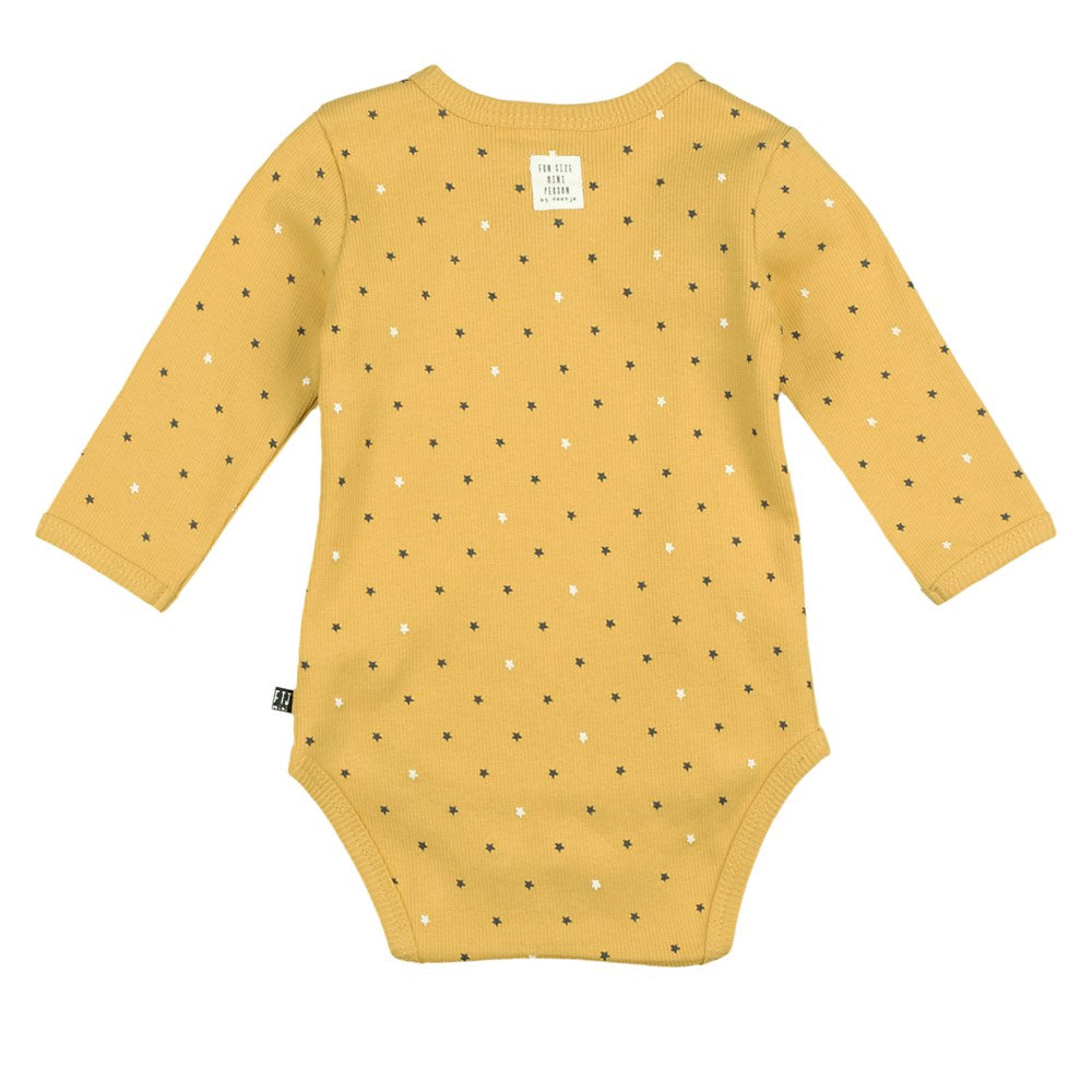Romper / Body Lang - stars geel, feetje