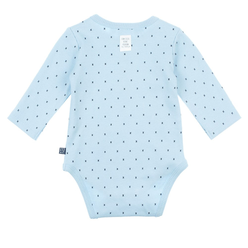 ROMPER / BODY LANG - mini person, blauw, FEETJE