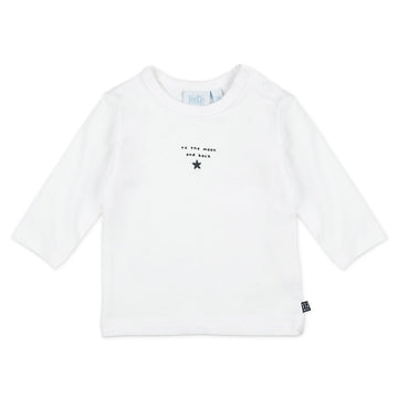 baby tshirt, shirt, top lang, wit, jongen meisje Feetje