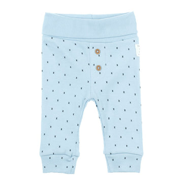 Broek lang AOP - mini person, blauw, Feetje
