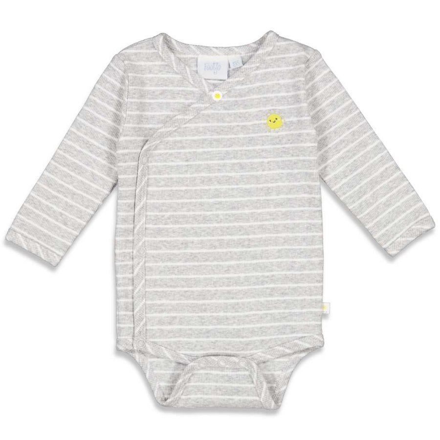 romper, body wikkelromper 50200127 sunny mood, grijs wit gestreept