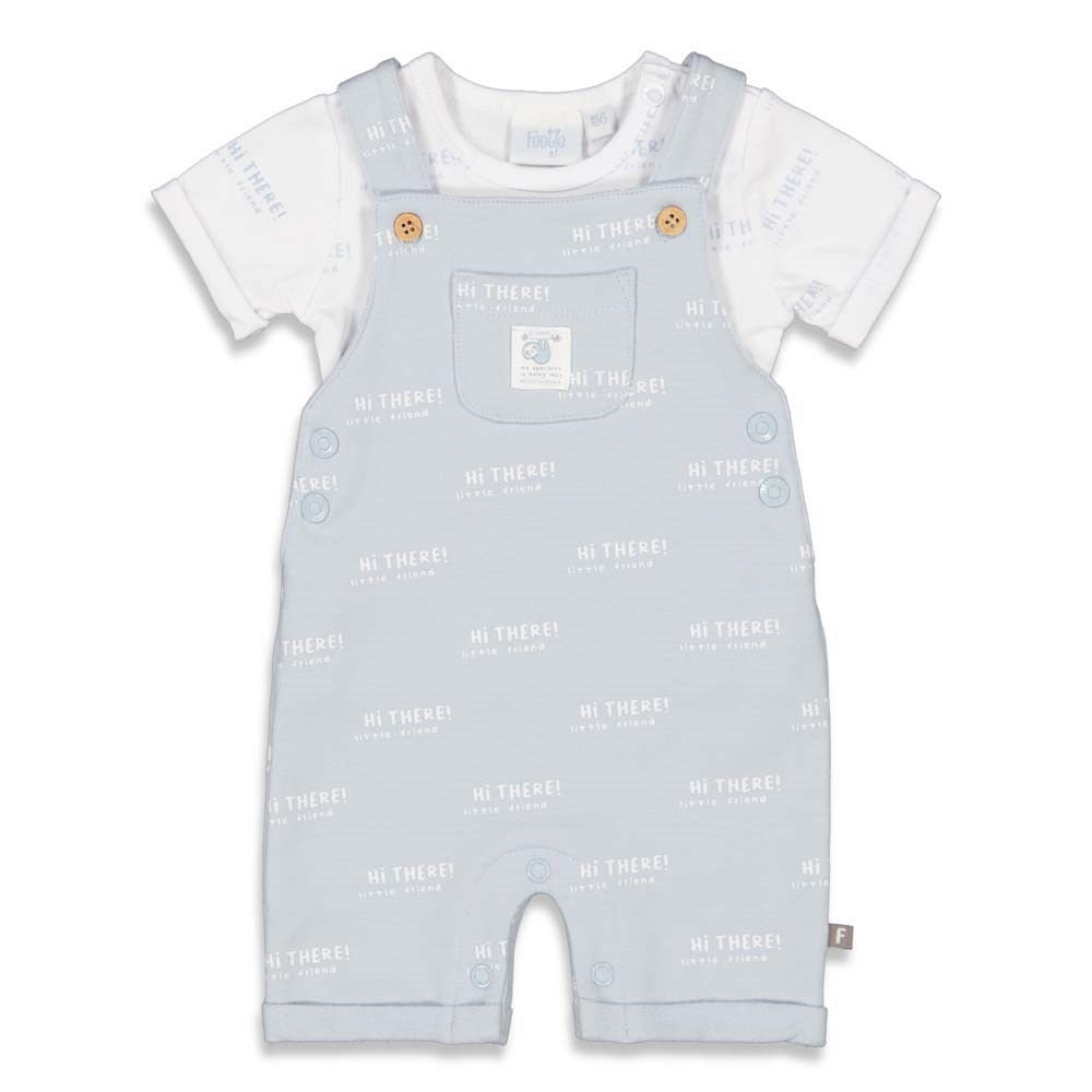 52700021 feetje, tweedelige tshirt tuinbroek set, lichtblauw en wit, Hi there