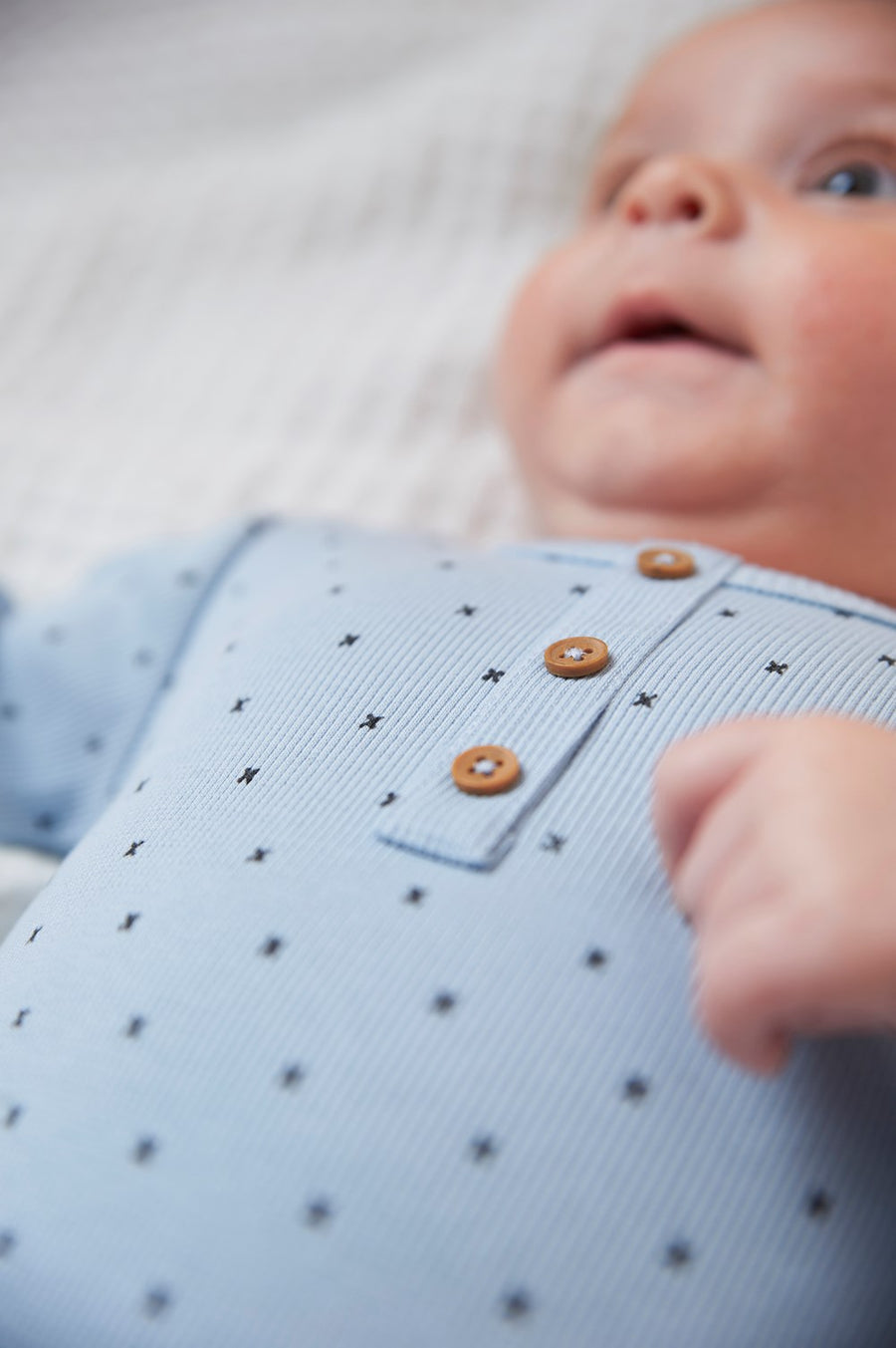 ROMPER / BODY LANG - mini person, blauw, FEETJE