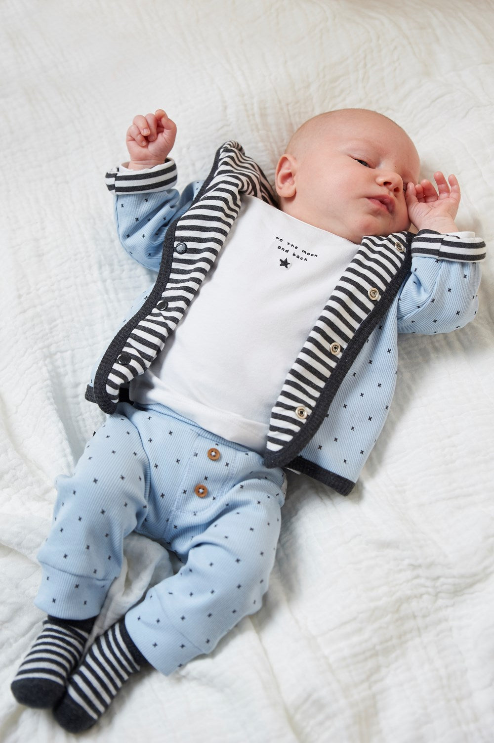 Sokjes - mini person, Antraciet melange / gestreept - FEETJE