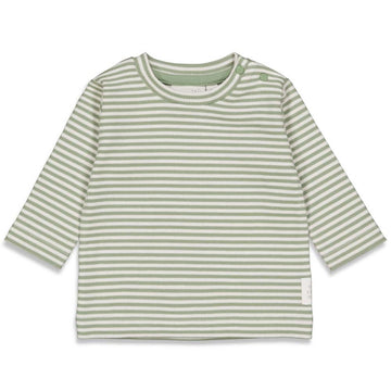 feetje welcome to earth shirt top lang gestreept groen