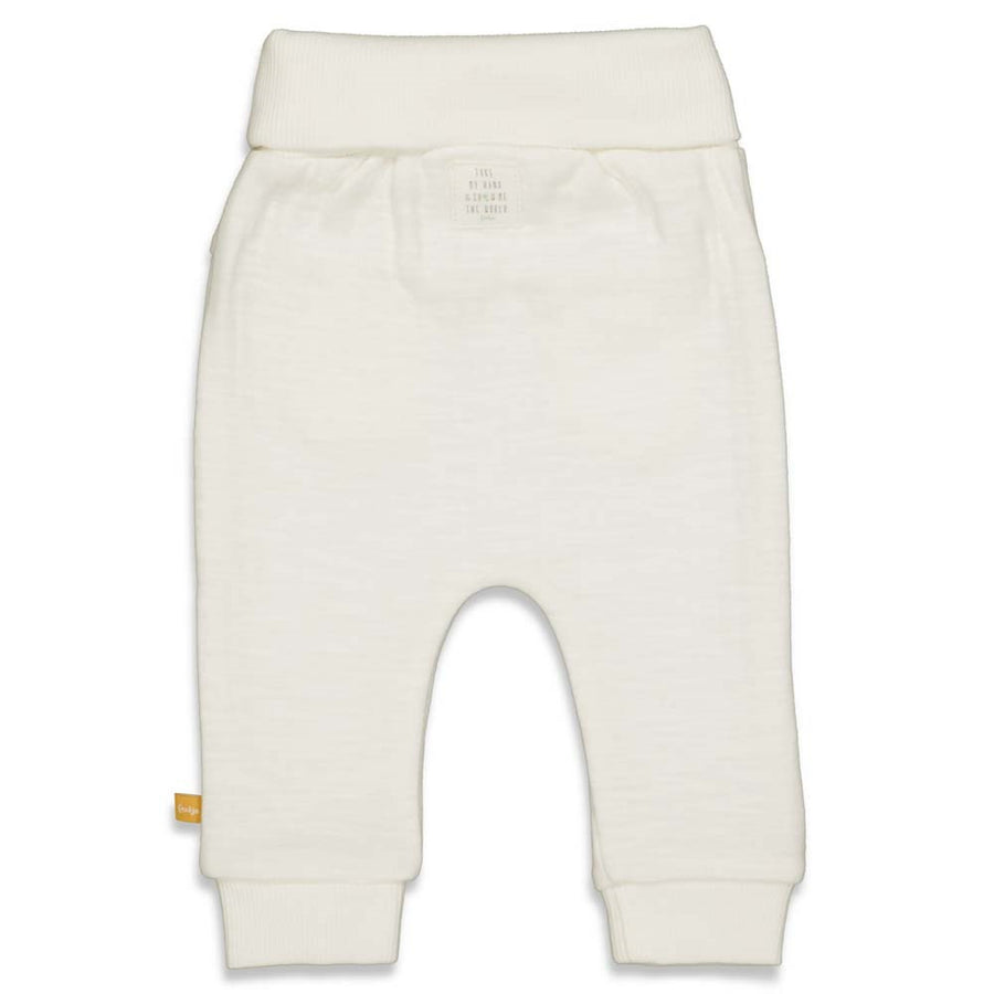 Broek lang, welcome to earth - offwhite, feetje