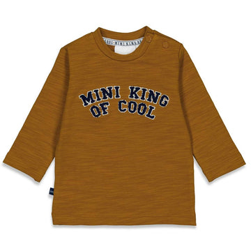 feetje shirt top tshirt lang camle bruin king of cool jongen