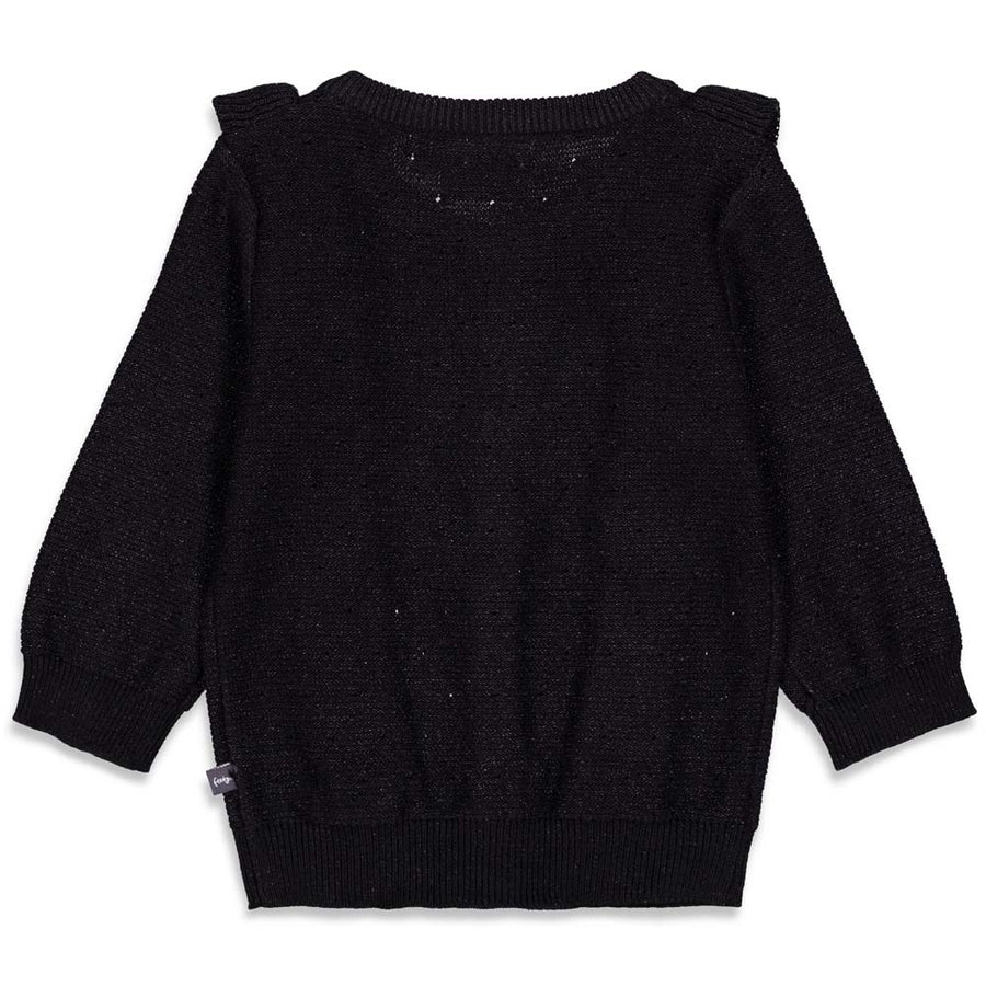 Vestje, brei / knit - Ooh lala, zwart - Feetje
