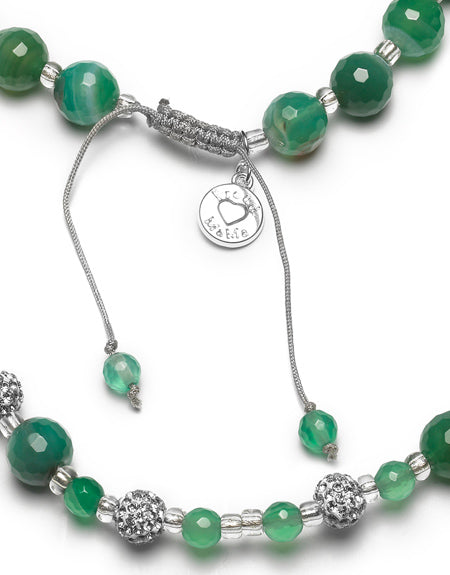 Luxe zwangerschaps-ketting / Babybel - verzilverd agaat ketting met plain bal - Proud Mama