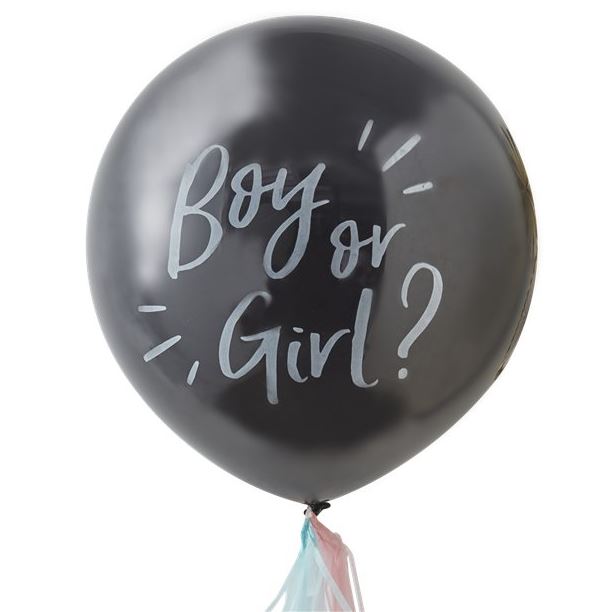 Gender reveal - onthulling jongen / meisje - grote 92 cm, confetti ballon kit