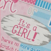 Gender reveal - onthulling jongen / meisje - kraskaarten