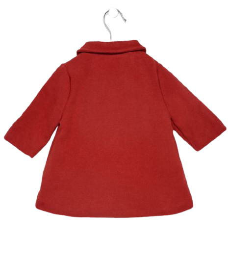 Rode wollen gevoerde jas, met zakken - Minoti