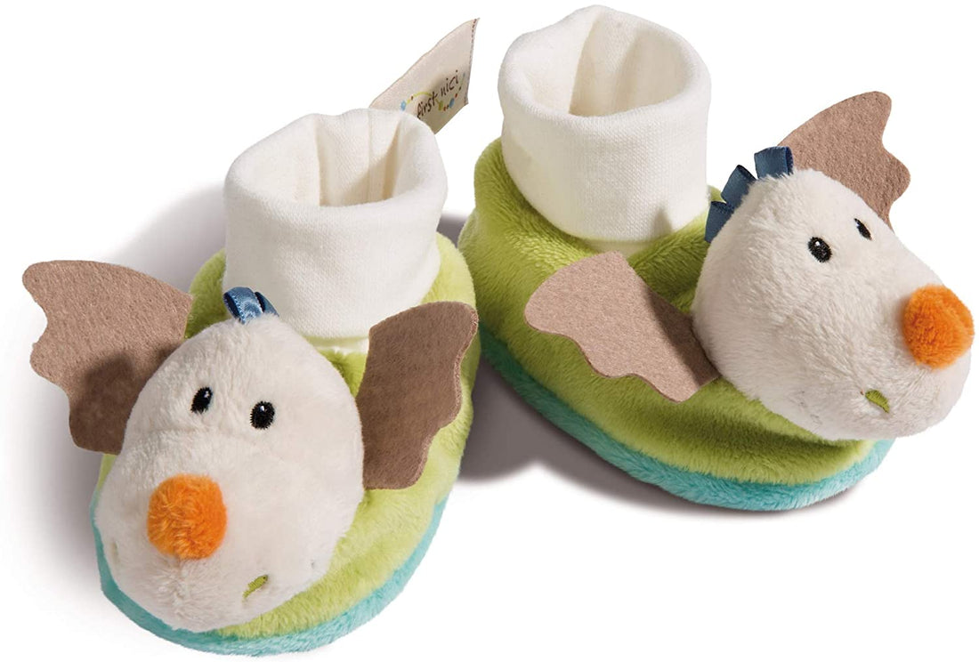 43703 nici, slofjes baby, multikleur draak, schoentjes