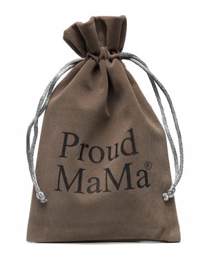 Luxe zwangerschaps-ketting / Babybel - verzilverd agaat ketting met plain bal - Proud Mama